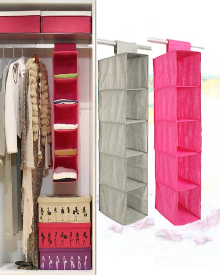 Hanging Closet Organizer – Multi-Layer Clothes, Towel & Wardrobe Storage Rack