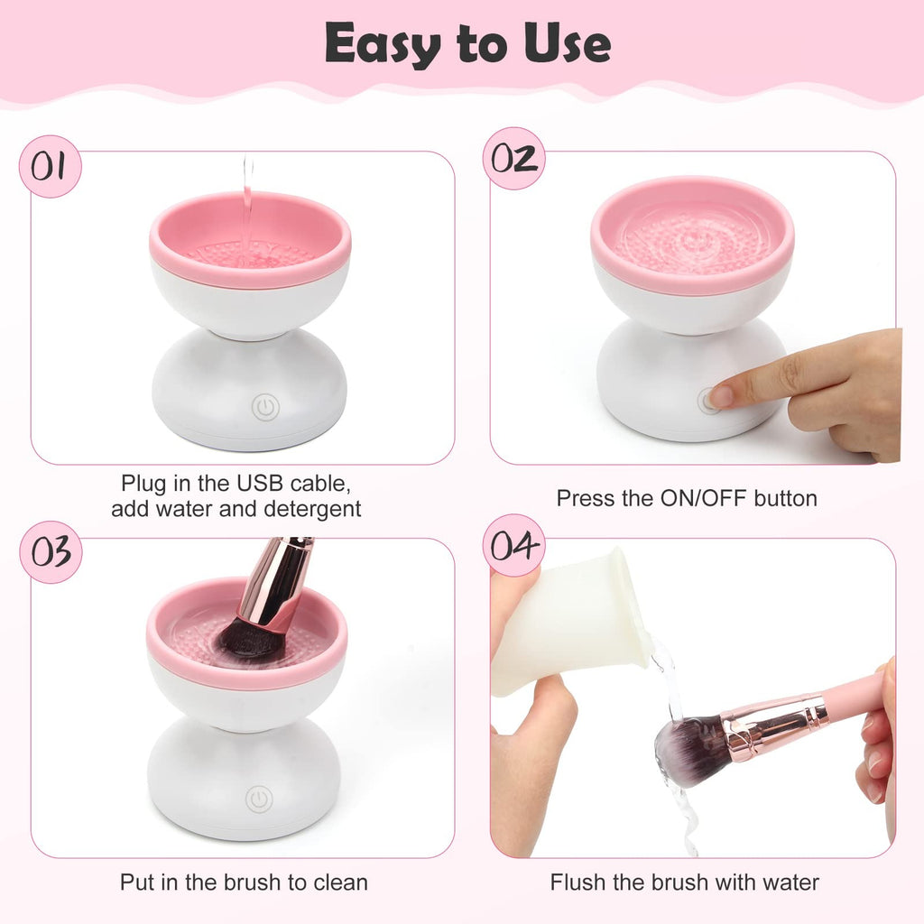 GlowClean™ Electric Makeup Brush Cleaner – USB Rechargeable Deep Cleaning Machine