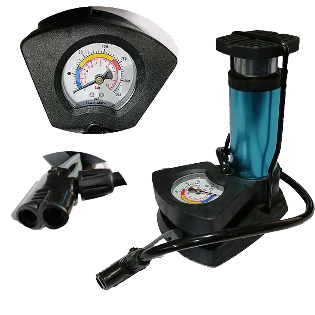 AirPulse™ Portable Foot-Activated Tire Pump with Precision Pressure Gauge (High-converting & clear)