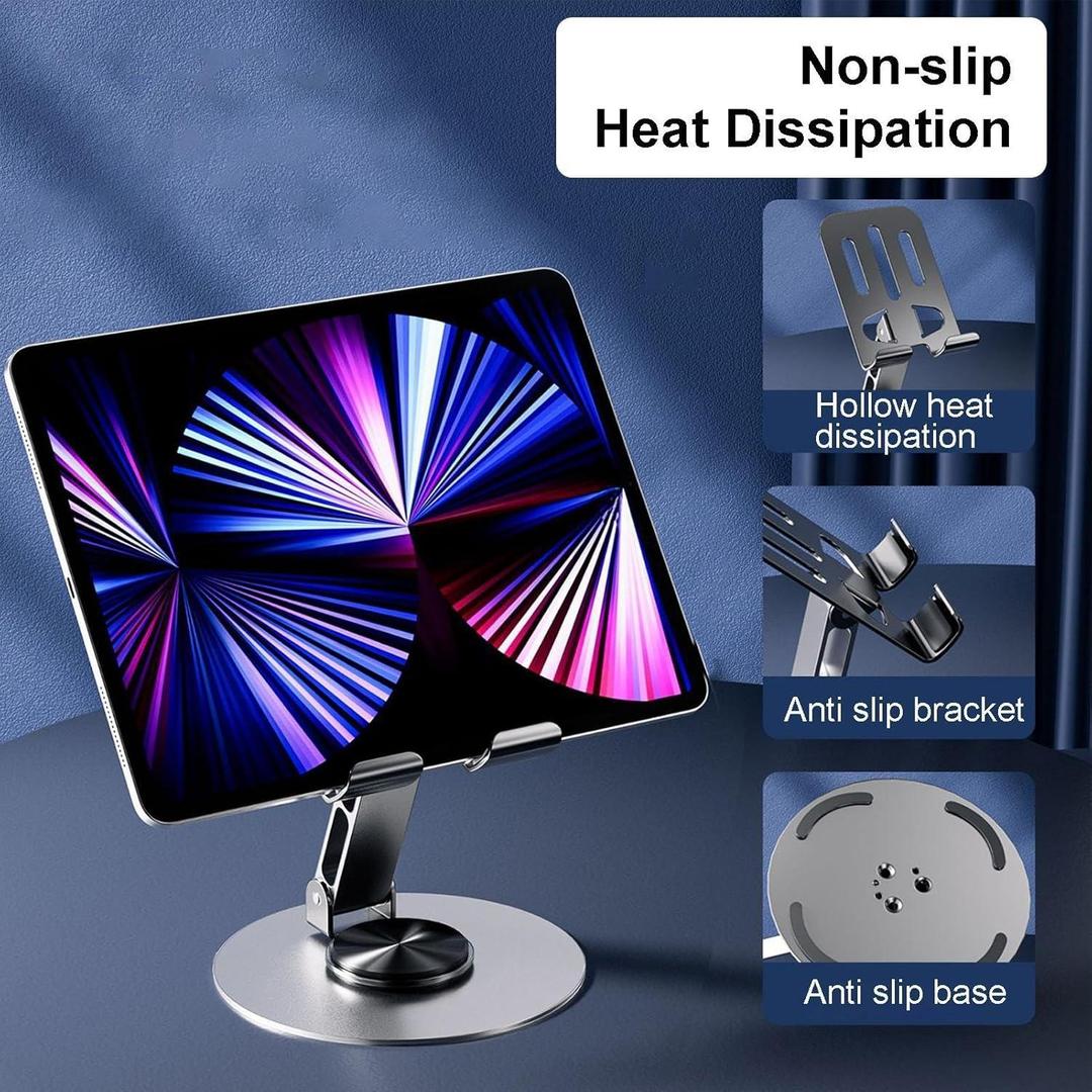 FlexiView™ 360° Rotating Aluminum Stand for iPad & Tablets