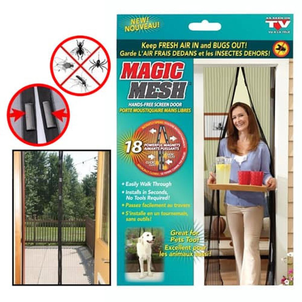 MagicMesh™ Hands-Free Magnetic Door Screen – Keep Bugs Out, Fresh Air In