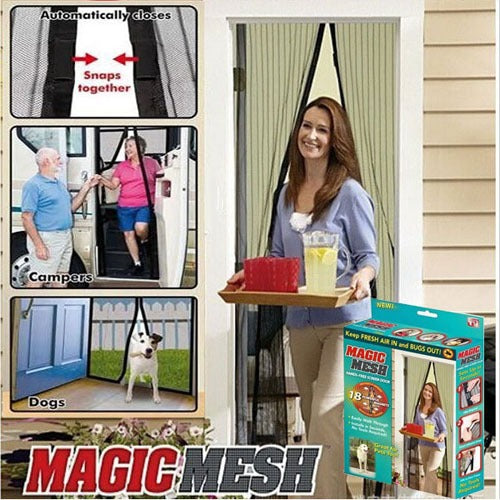MagicMesh™ Hands-Free Magnetic Door Screen – Keep Bugs Out, Fresh Air In