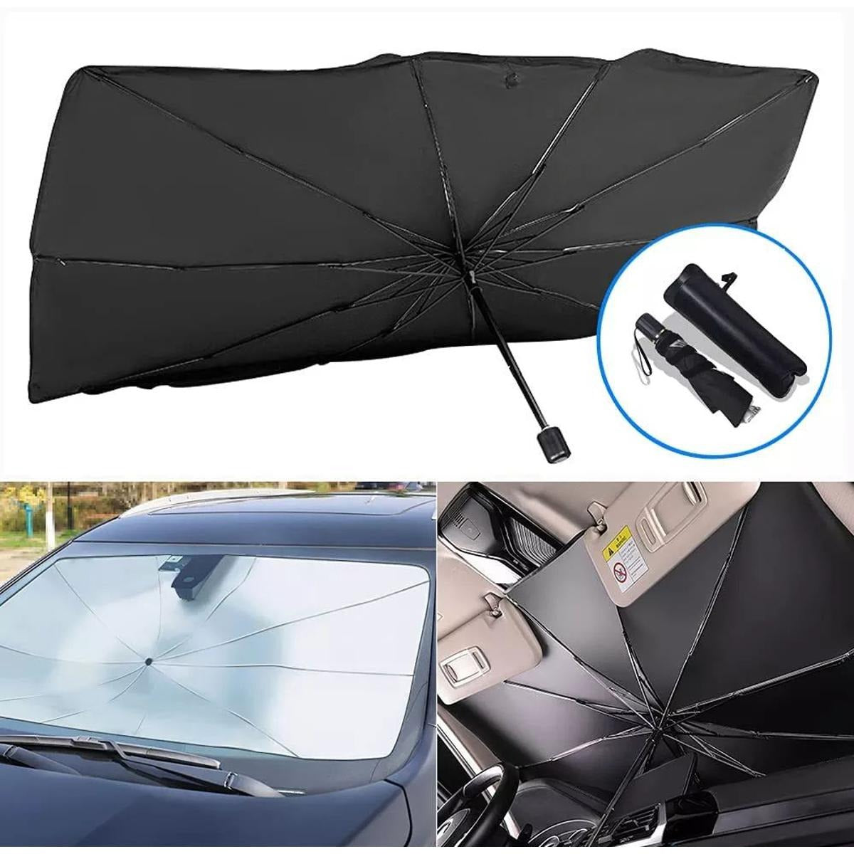 360° Foldable Car Windshield Sunshade – Compact UV & Heat Protection