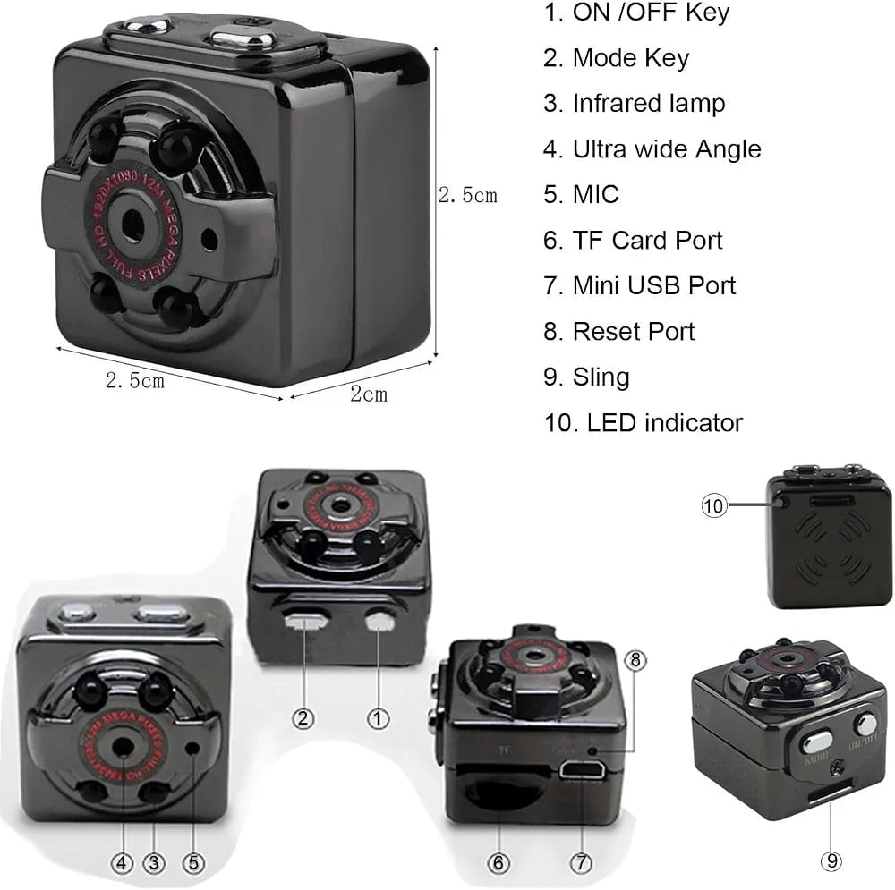 Mini 1080P HD Compact Camera – Motion Detection & Night Vision