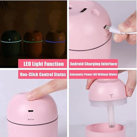 AuraGlow Cute Bunny Portable Mini Air Humidifier (High-Energy & Brandable)