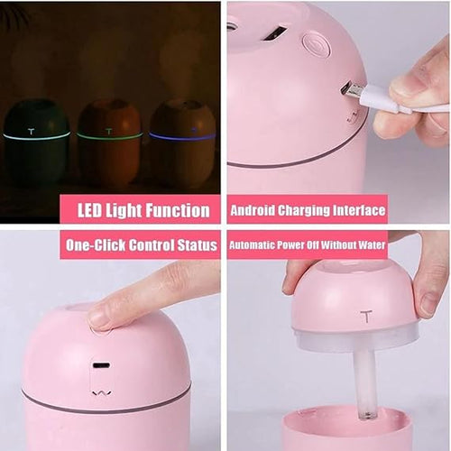 AuraGlow Cute Bunny Portable Mini Air Humidifier (High-Energy & Brandable)