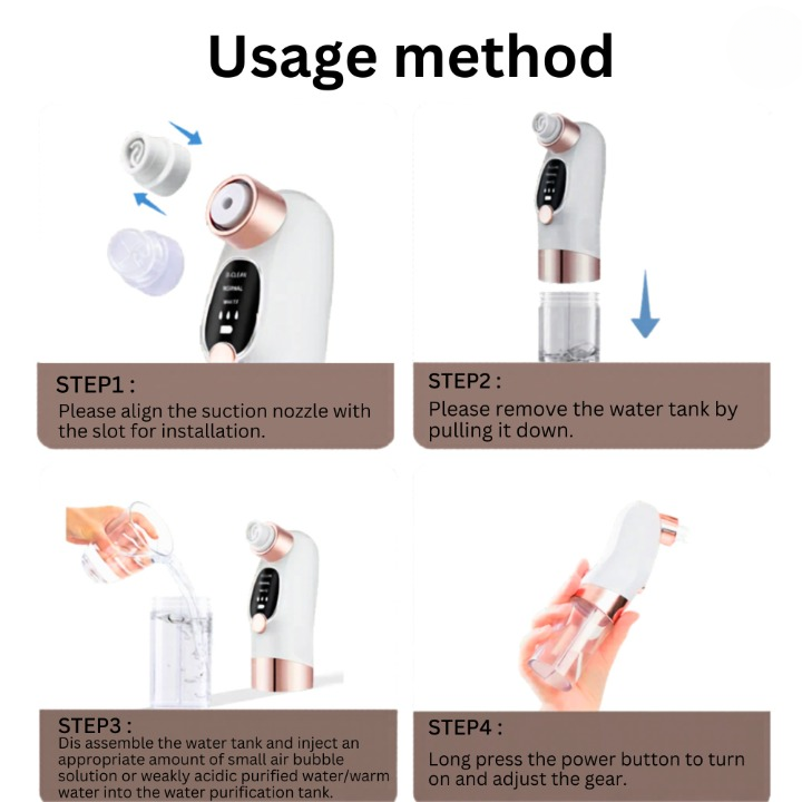 AquaGlow Hydro-Facial Blackhead Remover Vacuum (High-Energy & Brandable)