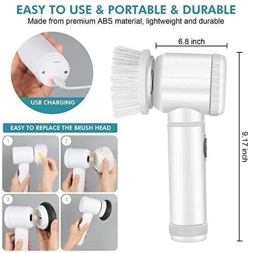 SpinClean™ Electric Cleaning Brush – 4-in-1 Rechargeable Scrubber