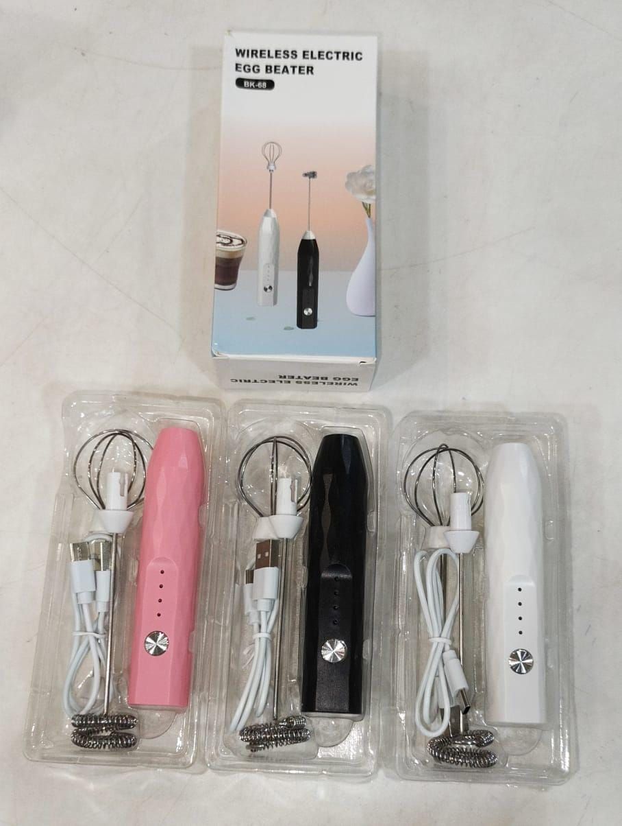 Cordless Wireless Electric Egg Beater & Milk Frother – Portable Hand Mixer