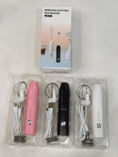 Cordless Wireless Electric Egg Beater & Milk Frother – Portable Hand Mixer