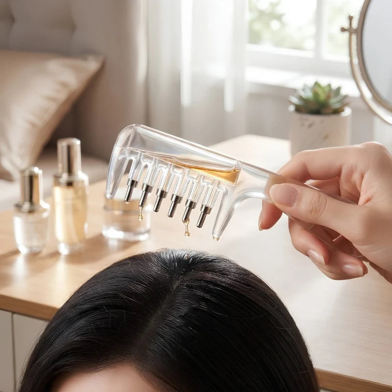 Scalp Massage & Hair Serum Applicator Comb – 2-in-1 Hair Care Tool