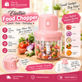 Mini Electric Food Chopper – USB Rechargeable | 4-Blade Kitchen Cutter