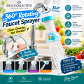 360° Rotating Faucet Sprayer – Flexible Kitchen Sink Water Spray Attachment