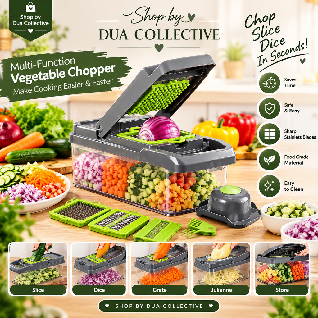 Multi-Function 12-in-1 Vegetable Chopper & Slicer