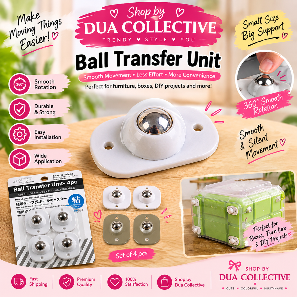 360° Ball Transfer Unit – Set of 4 | Smooth & Easy Moving Furniture Casters