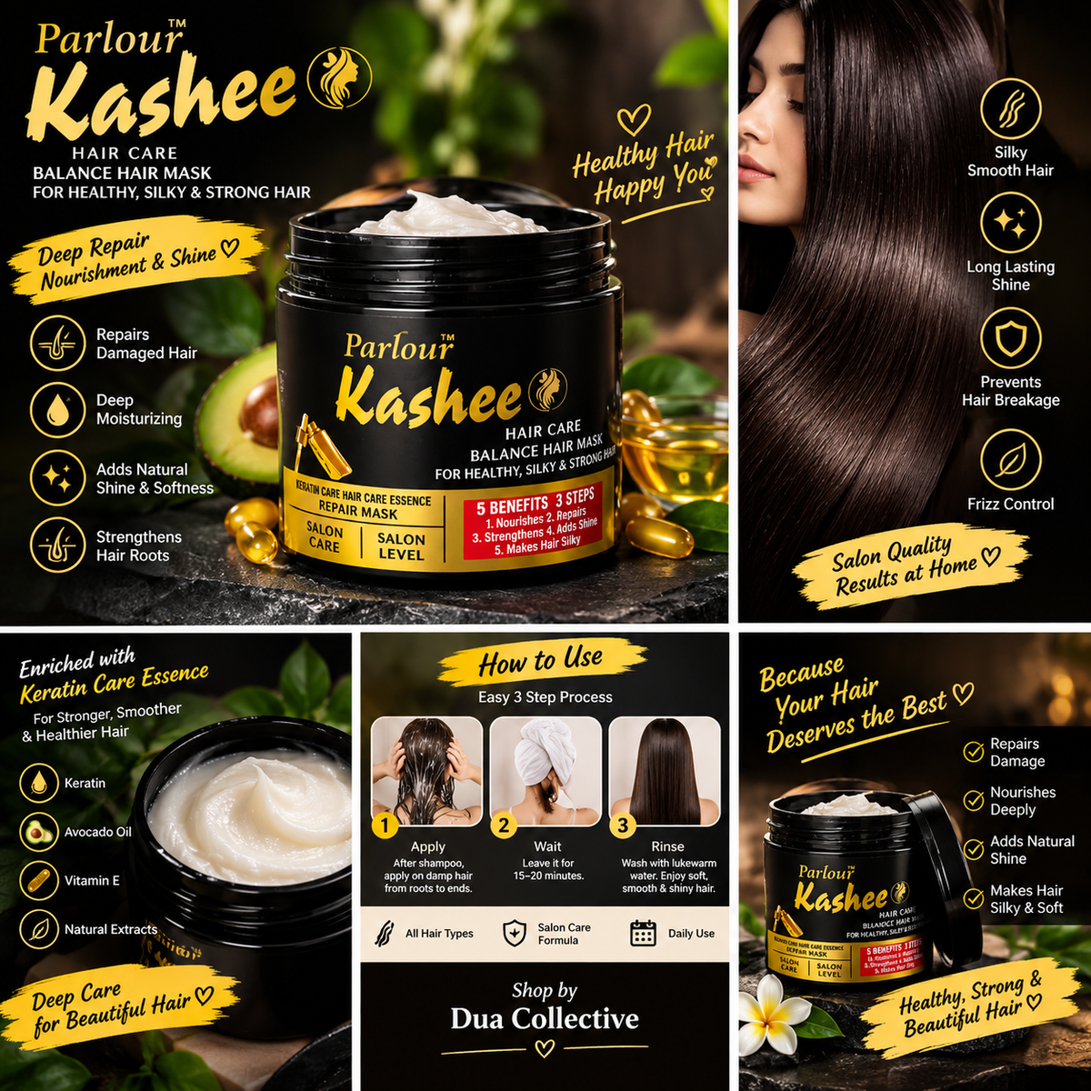 Parlour Kashee Balance Hair Mask – Deep Repair, Nourishment & Silky Shine