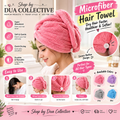 Microfiber Hair Towel Wrap – Super Absorbent Quick-Dry Hair Turban with Button