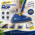 360° Rotatable Triangle Microfiber Floor Mop – Smart Corner Cleaning Mop