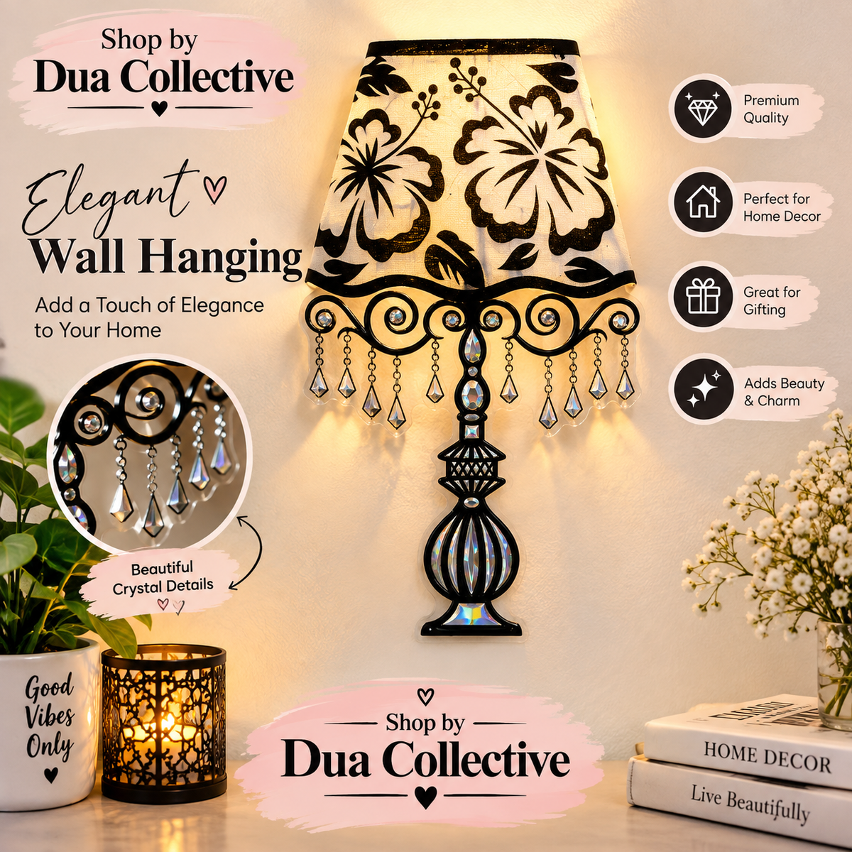 ✨ Crystal Bloom Decorative Wall Lamp Sticker