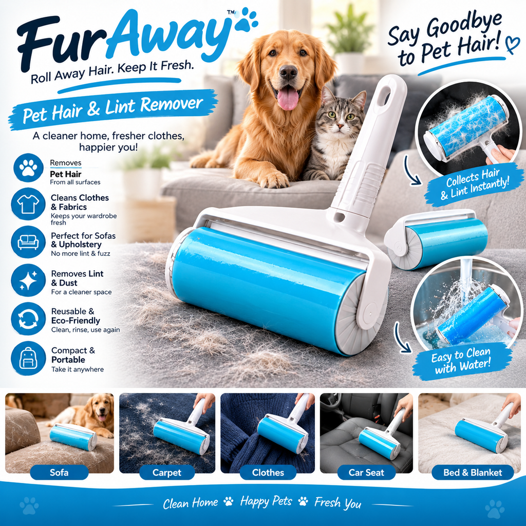 ✨ FurAway™ — Pet Hair & Lint Remover