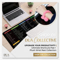 Ultimate Productivity Desk Mat: Built-In Keyboard Shortcuts & Plush Wrist Support